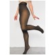Колготки жіночі на штучному хутрі імітація шкіри чорно-бежевого кольору 3000D 187648L
