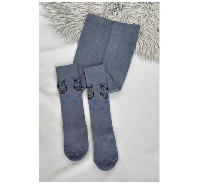 Колготы детские для мальчика темно-серого цвета 187691L