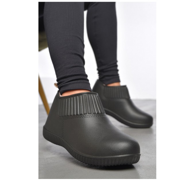 Калоші жіночі утеплені чорного кольору 187705L