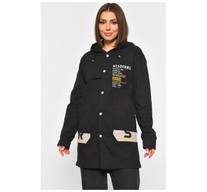 Кардиган женский с надписями черного цвета 187794L