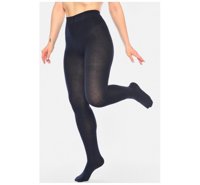 Колготи жіночі кашемірові із верблюжої вовни темно-синього кольору 188179L
