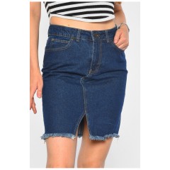 Спідниця жіноча джинсова темно-синього кольору 188377L