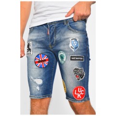 Шорти чоловічі джинсові синього кольору 188398L