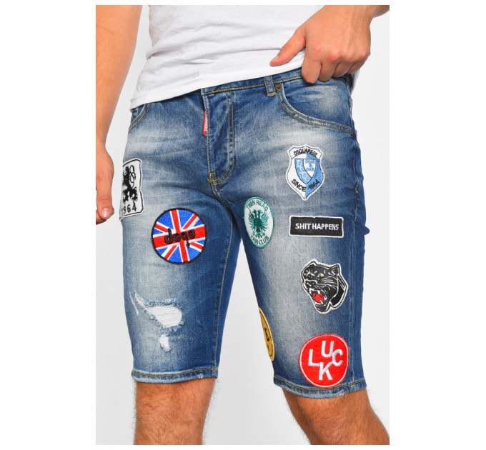 Шорти чоловічі джинсові синього кольору 188398L