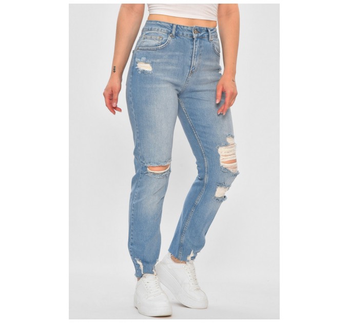 Джинси жіночі блакитного кольору 188547L