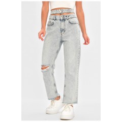 Джинси жіночі блакитного кольору 188576L