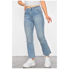 Джинси жіночі блакитного кольору 188668L