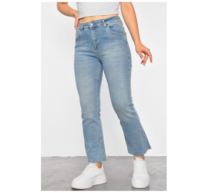 Джинси жіночі блакитного кольору 188668L