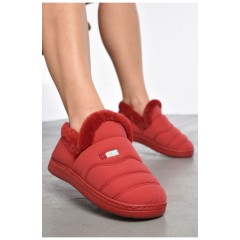 Капці домашні чуні жіночі червоного кольору 188958L