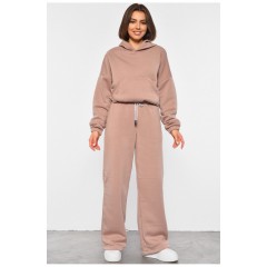 Спортивний костюм жіночий на флісі кольору мокко 188976L