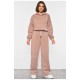 Спортивний костюм жіночий на флісі кольору мокко 188976L