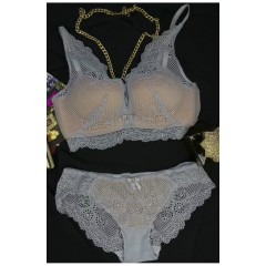 Комплект жіночий сірого кольору чашка В 189025L