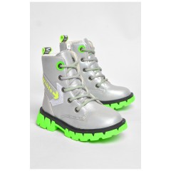 Ботинки детские демисезонные серебристого цвета 189285L