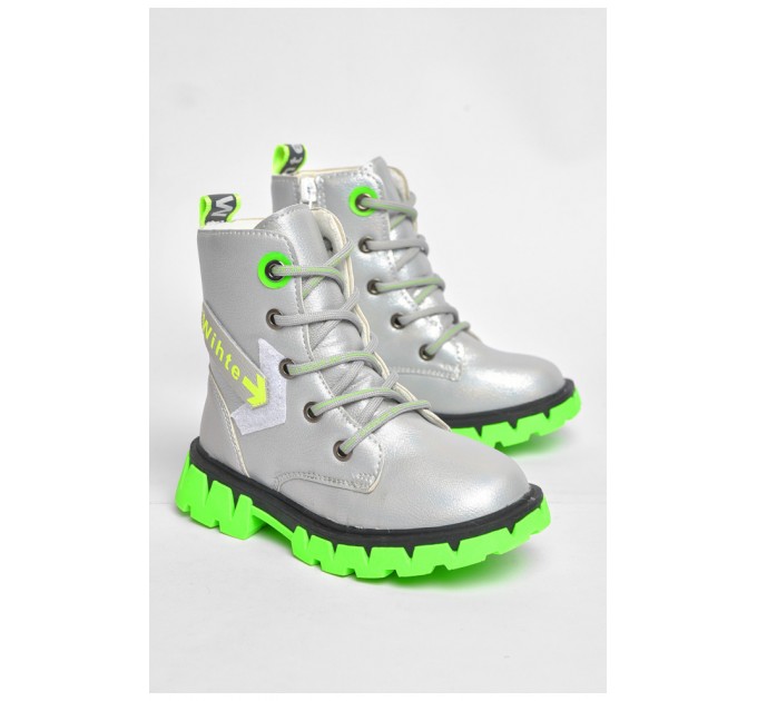 Ботинки детские демисезонные серебристого цвета 189285L