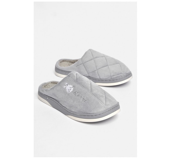 Тапочки комнатные мужские серого цвета на меху 189319L