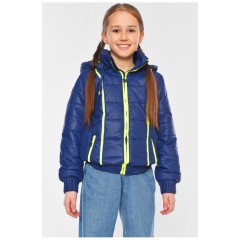 Куртка дитяча для дівчинки демісезонна синього кольору 189614L