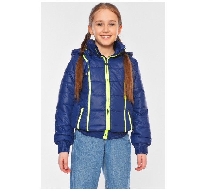 Куртка дитяча для дівчинки демісезонна синього кольору 189614L
