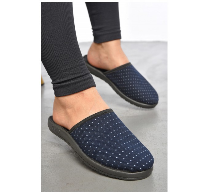 Тапочки женские темно-синего цвета 189801L