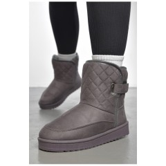 Уггі жіночі на хутрі темно-сірого кольору 189920L