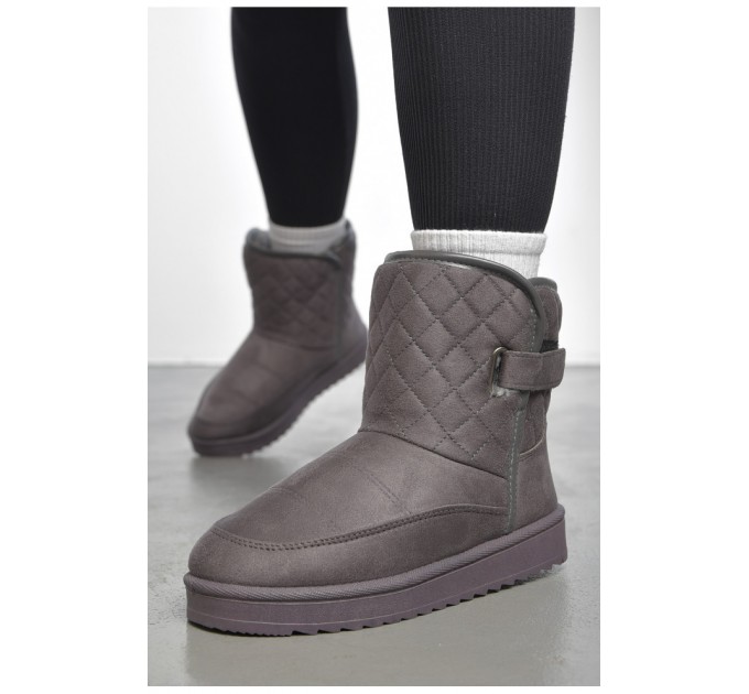 Уггі жіночі на хутрі темно-сірого кольору 189920L