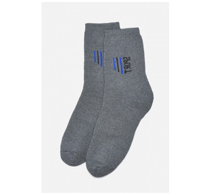 Носки мужские махровые серого цвета 190360L