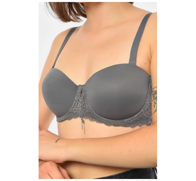 Бюстгальтер жіночий сірого кольору чашка С 190403L