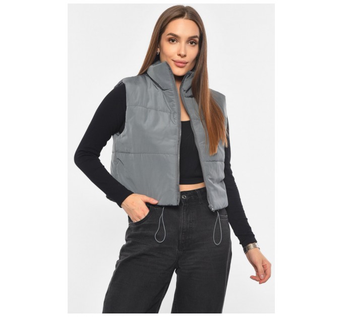 Жилетка женская серого цвета 190450L