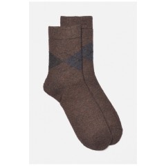 Шкарпетки чоловічі махрові ангорові коричневого кольору 190510L Шкарпетки чоловічі махрові ангорові коричневого кольору 190510L