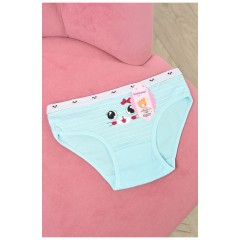 Трусики дитячі для дівчинки блакитного кольору з малюнком 190746L