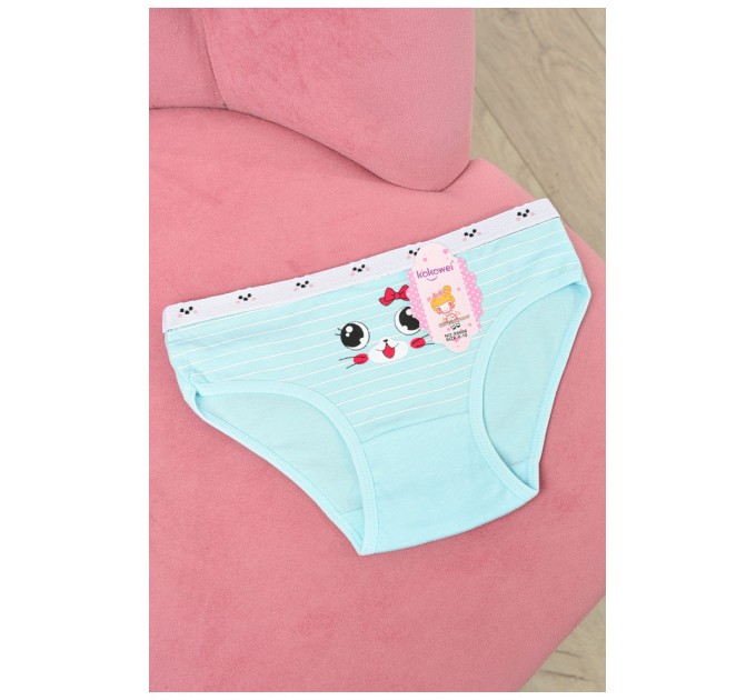 Трусики дитячі для дівчинки блакитного кольору з малюнком 190746L