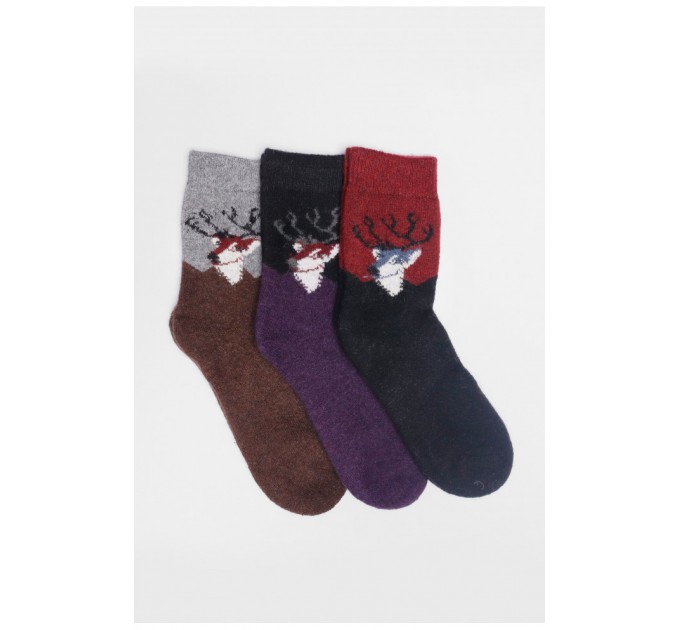 Набор носков женских махровых из ангоры 3 штуки 190773L