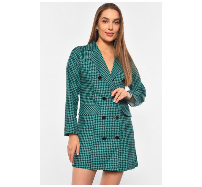 Сукня-піджак жіноча зеленого кольору 191021L
