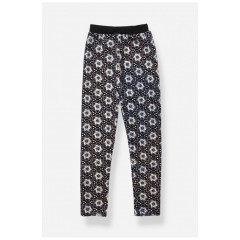 Лосини дитячі велюрові для дівчинки з начісом синього кольору 191086L