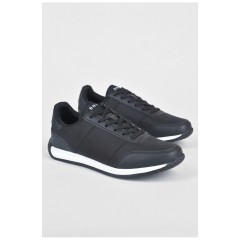 Кросівки чоловічі чорного кольору на шнурівці 191617L