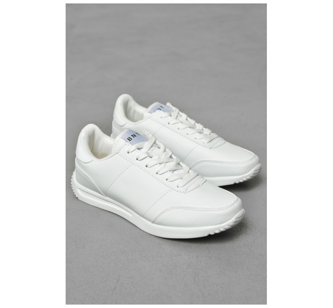 Кроссовки мужские белого цвета на шнуровке 191627L