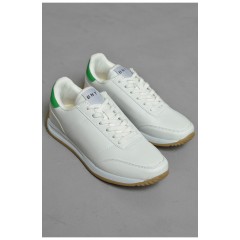 Кросівки чоловічі білого кольору на шнурівці 191628L