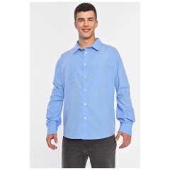 Сорочка чоловіча однотонна блакитного кольору 191650L
