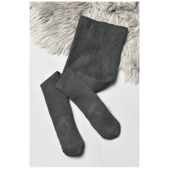 Колготи дитячі махрові для хлопчика однотонні темно-сірого кольору 191658L