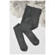 Колготи дитячі махрові для хлопчика однотонні темно-сірого кольору 191658L