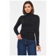 Гольф жіночий трикотажний чорного кольору 191838L