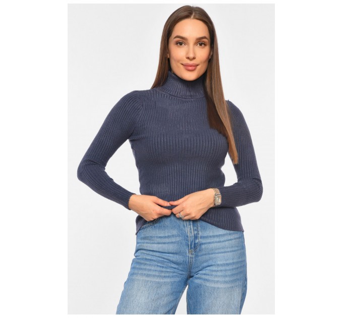 Гольф жіночий трикотажний синього кольору 191846L