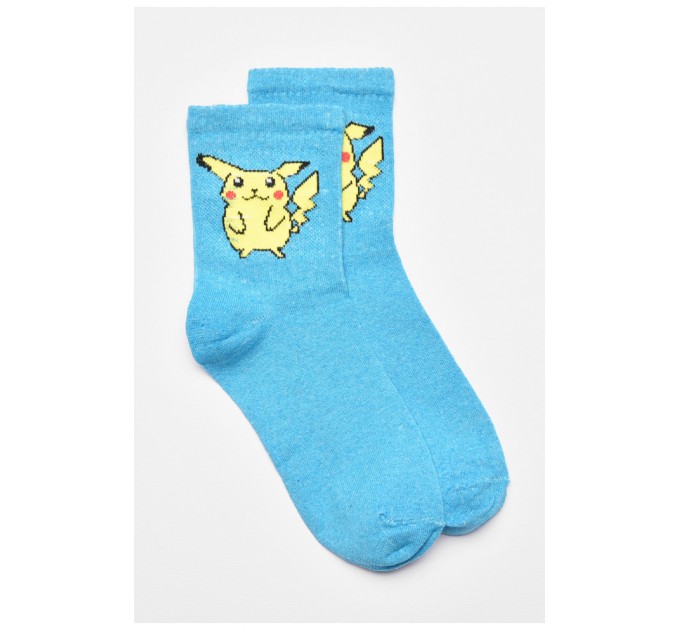 Шкарпетки жіночі демісезонні блакитного кольору 192334L