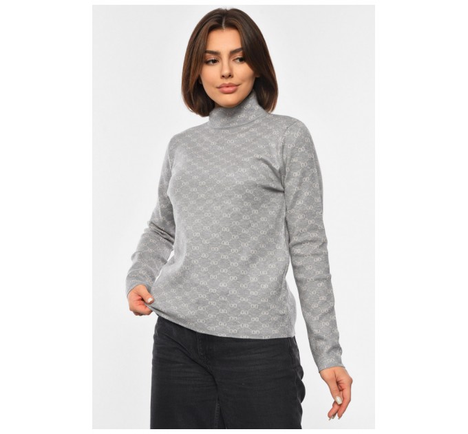 Свитер женский серого цвета 192401L