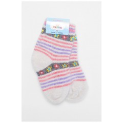 Шкарпетки дитячі ангорові сірого кольору з принтом 192438L Шкарпетки дитячі ангорові сірого кольору з принтом 192438L