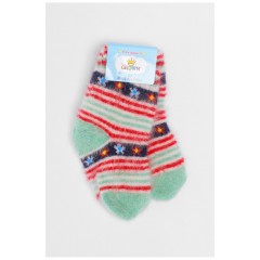 Шкарпетки дитячі ангорові зеленого кольору з принтом 192441L Шкарпетки дитячі ангорові зеленого кольору з принтом 192441L