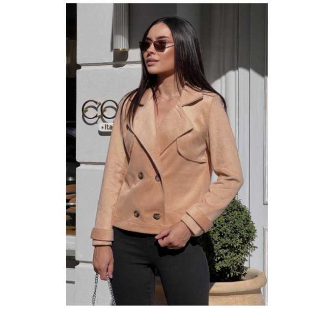 Піджак жіночий кашеміровий бежевого кольору 192572L