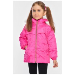 Куртка дитяча для дівчинки демісезонна малинового кольору 192830L