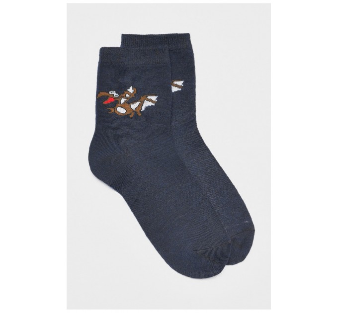 Шкарпетки дитячі демісезонні темно-синього кольору 192936L