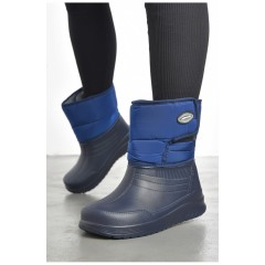 Дутики жіночі на хутрі темно-синього кольору 193169L