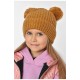 Шапка підліткова для дівчинки однотонна коричневого кольору 193179L Шапка підліткова для дівчинки однотонна коричневого кольору 193179L